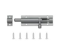 2 Pcs 2/3/4/5/6/8inch Black Silver Barrel Bolt Aluminum Alloy Door Latch Hardware for Gate Safety Lock Home for Bathroom Bedroom(Grey,5inch)