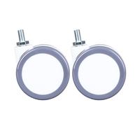 2 Pcs 2.5 Inch Silent Caster Swivel Wheels Heavy Duty Universal Swivel Wheel with Steel Needle Brake for Furniture Medical Equipment Toolboxes 30kg Load Bearing 75mm Height