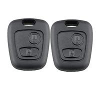2 Pcs 2 Buttons Key Fob Replacement,Car Key Cover Flip Folding Key Shell Compatible For Peugeot 307 407 Citroe-n C1 C2 C3 C5, Key Case No Blad-e.