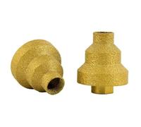 2 Pcs 20-50mm Brazing Step Drill Bit Diamond Chamfer Router Angle Grinder Hole Saw Tile Stone Marble Edge Trimming Cutter Tool