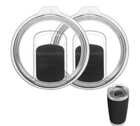 2 PCS 20 oz Tumbler Replacement Lids - Spill-Proof Silicone Sliding Covers for Coffee Cups & Travel Mugs - Straw-Friendly, Splash-Resistant Lid Set (Fits Most Standard Tumblers)