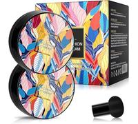 2 Pcs 2024 New Mushroom Head Air Cushion CC Cream, Apartment BB Cream Face Makeup, Long-Lasting Waterproof Moisturizing Concealer Foundation (Natural Color)