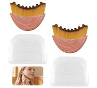 2 Pcs 2026 New Face Sculpting Brush, Facial Brush Lymphatic Drainage, Gua Sha Brush, Lymphatic Contour Face Brush, Dry Brushing Body Brush Lymphatic, Fit The Skin Precisely and Relieve Fatigue (Pink)