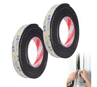 2 PCS 20mm*2m Self-Adhesive Foam Strips Roll, Furniture Pads, Floor Protectors for Furniture Legs, EVA Foam Tape, Chair Leg Protectors for Hardwood Floors, Scratch Prevention, Soundproofing (Black)