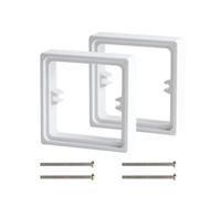 2 Pcs 20mm Single Socket Spacer for Electrical Installations, Light Switch Spacer White, 20mm Plastic Light Switch Plate for Increased Installation Space,DIY & Home Renovation Projects Accessory