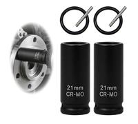 2 Pcs 21mm Deep Impact Sockets Half Inch Square Drive 53mm Impact Tool | Chrome Molybdenum Heavy Duty Tools for Scaffold Clamps Long Bolts Automotive and Fencing Repairs Scaffold Impact Socket Tool