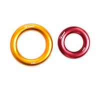 2 Pcs 22KN Rock Climbing Rescue Rappel Ring Bail-Out Connector O Ring L+S