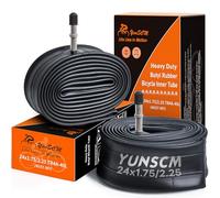 2-PCS 24" Heavy Duty Bike Tubes 24x1.75 24x1.95 24x2.0 24x2.10 24x2.125 24x2.20 24x2.25 45/57-507 TR4A-40L Premium Butyl Rubber Compatible with 24x1.75/1.95/2.0/2.10/2.125/2.20/2.25 Bike Tire Tube