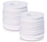 2 PCS 24 PLY Braided Candle Wick Spool 200 Foot Candle Wick White Woven Candle Wicks for Candle Making Cotton Candle Wicks Candle Wick Roll for DIY Candle Craft Making Candle Wicks for Candle