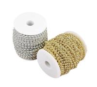 2 Pcs 25m/roll ABS Imitation Pearl Wire Beads Garland String DIY 6mm for Wedding Christmas Decor for Party Home Decoration(Mix Color)