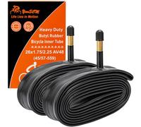 2-PCS 26" Heavy Duty Bike Tubes 26x1.75/2.25 45/57-559 AV48mm Schrader Valve 26 inch Compatible with 26x1.75 26x1.95 26x2.10 26x2.125 26x2.0 26x2.25 MTB/Road Bike Tubes
