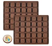 2 Pcs 26 Letters Nonstick Silicone Muffin Pan Alphabet and Number Mould DIY Baking Mold Cookies Candy Jelly Soap Silicone Fondant Mould for Making Chocolate Biscuits