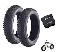 2 Pcs 26 x 4.0/26 x 4.9 Inch Fat Tire Bike with Inner Tubes Kit, Replacement Electric Bike Tires and Folding Inner Tube Set(26 * 4.9 in)
