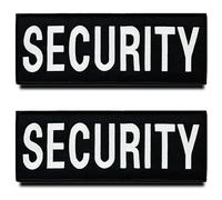2 Pcs 27.4x10.2 cm Extra Large Reflective British Union UK Security Patch Hook and Loop Embroidered Morale Security Tactical Military Uniform Emblem for Backpack Clothes Vest Dog Harness
