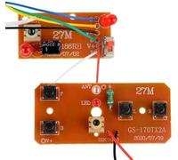 2 Pcs 27mhz Four-Way Remote Control Board Two-Way RC Transmitter and Receiver Car Robot Model Accessories for DIY Projects, Four-Way Remote Control Remote and App Controlled Vehicles