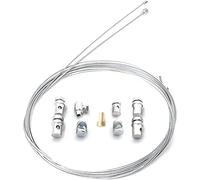 2 PCs 2m Steel Clutch Throttle Brake Cable, Universal Motorcycle Emergency Throttle Cable Repair Kit,Universal Clutch Brake Throttle Cable Repair Kit with Nipples Universal Parts-A1