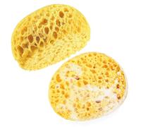 2 PCS 2X Large Soft Honeycomb Bath Sponges,Extra Large Luxury Bath Sponge,Puff Sea Sponge,Sponges Bath for Skin Care(Yellow)