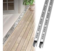 2 Pcs 3.3ft Patio Draina Trench Channel Kit 1.5" 2" 4" 6" 8" Linear Water Drain System Draina Solut for Outdoor Spaces WxH 2 x 2 in
