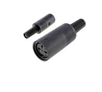 2 Pcs 3 4 5 6 7 8 13 Pin DIN Male Plug Header Female Solder DIY Vertical Circular Push-Pull Power Connector Machined Contacts(3Pin Female)