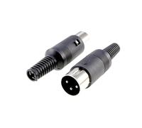 2 Pcs 3 4 5 6 7 8 13 Pin DIN Male Plug Header Female Solder DIY Vertical Circular Push-Pull Power Connector Machined Contacts(3Pin Male)