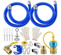 2 PCS 3/4" x 48" Flexible Gas Hose for Commercial Kitchen