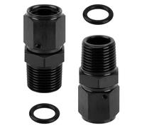 2 Pcs 3/8 NPT to 6AN Fitting Adapter, CNC-Machined Aluminum with Anodized Finish for Corrosion Resistance, Automotive Performance Upgrade Fuel Line Hose Transmission Oil System