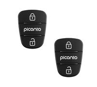 2 PCS 3 Buttons Car Key Fob Cover Replacement Silicone Car Remote Control Key Case Shell Durable Car Key Rubber Pad Compatible with Kia Sportage Ceed Soul Venga Hyundai I10 I20 I30 Ix20 Ix35