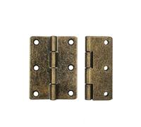 2 Pcs 3 Inch Bronze Door Hinges,Solid Antique Butt Hinge,High-end Brass Door Hinges,Furniture Cabinet Folding Butt Hinge with Screws,80x60mm