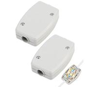 2 Pcs 3 Terminal Electrical Junction Box 13Amp 250V, 3 Core Cable Connectors Universal Waterproof Electrical Project Box For Indoor Lighting Electrical Power Wiring Automotive Applications (White)