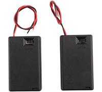 2 Pcs 3 x AAA 4.5V Battery Holder Case Box Wired ON/OFF Switch w Cover