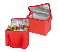 2 Pcs 30 * 30 * 22cm Cool Bag, Cool Bags Large, Insulated Shopping Bag, Picnic Bag, Freezer Shopping Bags Insulated, Picnic Cooler Bag, For Hot And Cold Food Transport, Cooler Bag For Picnic Wine