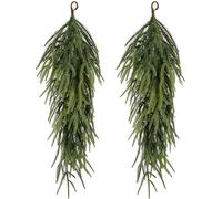2 Pcs 30" Extra Length Artificial Christmas Teardrop Swag, Faux Pine Needles Teardrop Door Swag, Christmas Norfolk Greenery Teardrop Wreath for Xmas Door Table Mantle Fireplace Indoor Outdoor Decor