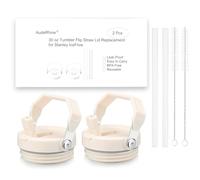 2 Pcs 30 oz Tumbler Flip Straw Lid Replacement for Stanley IceFlow, BPA Free, Easy to Carry, Perfect Fit, Reusable Leak Proof Lid, Only for Stanley IceFlow 30oz