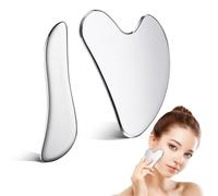 2 Pcs 304 Stainless Steel Face Beauty Tools, Facial Tools, Face Scraper Massagers for Eyes, Face, Legs, Lymphatic Drainage Massage Tools, Encourage Circulation & Tighten The Skin