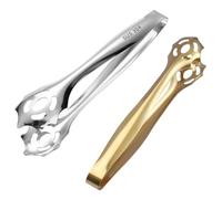 2 pcs 304 Stainless Steel Kitchen Tongs for Sugar, Sweet, Ice Cubes - Mini Sugar Tongs, Small Tongs - for Food Kitchen Tongues Food Tongs，Salad Tongs,Mini Tongs for Food，Sugar Cube Tongs