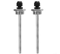 2 Pcs 304 Stainless Steel Panels Sleeves G3/4 Inch Thread for Sensor Waterproof Connection Tanks Solar Immersion Water for Indust (8X100MM)