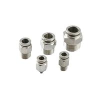2 PCS 304 Stainless Steel Pneumatic Hose Fitting PC PCF PL PLF PB Air Tube Connector 1/8 1/4 3/8 1/2 BSP Quick Release Pipe Fittings, Size :(10-01 (10mm-1l8),PL)