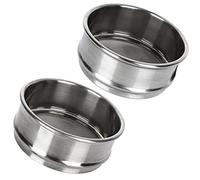 2 PCS 304 Stainless Steel Test Sieves, 200 Mesh 0.075mm + #80 Mesh 0.2mm Aperture Lab Standard Test Sieve, φ10cm/4”Dia Economy Test Sieve for Industrial Laboratory