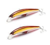 2 Pcs 30g 95mm Minnow Sinking Fishing Bait Hard Plastic Trout Bait Artificial Bait Fishing for Pike Bass Crankbait Sinking Lures(E)