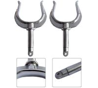 2 Pcs 316 Stainless Steel Rowlock for Marine Row Boat Dinghy, Adjustable Clamp System, No Drill Installation, Compatible with Kayak Canoe Side Mount