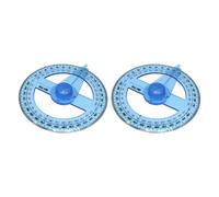 2 Pcs 360 Degree Circles Protractor Clear Ruler Math Measuring Tools for Drawing