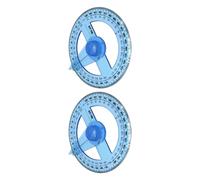 2 Pcs 360 Degree Circles Protractor Math Protractor Measuring Tool Clear Ruler School Supplies