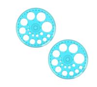 2 Pcs 360 Protractor,360 Degree Protractor,Plastic Circle Protractors Angle for Classroom Maths,for Painting Drafting Studying Designing Office and Craft Projects(Blue)