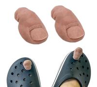 2 Pcs 3D Big Toe Croc Charms with Hairy Design - DIY Unique Shoe Decoration for Clogs, Bubble Slides, Sandals - Fun Accessories for Women and Men
