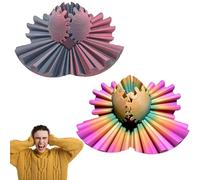 2 PCS 3d Printed Fidget Toy, Steampunk Whirling Wonder Fidget, Fidget Ball, Gearsphere, 3D Printed Gear Balls,Gear Sphere Fidget, Stress Relief Toys for Kids Adults Home Travel Anxiety (Black red)