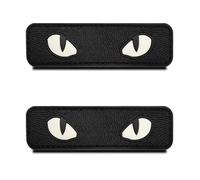 2 PCS 3D PVC Rubber Funny Cat Eyes Patch, Heavy Duty and Solid Material, Hooked Backing Tactical Evil Cat Eyes Emblem Patch for Clothes Backpack Uniform Vest Biker Travel