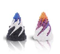 2 Pcs 3D Pyramid Tangle Fidget Set, Impossible Cone Fidget Toys Spiral Cone Fidget Toys with Volcanic Texture Mini Stress Relief Sensory Toy Desktop Decor Gift for Kids Adults