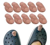 2 Pcs 3D Toe Shoe Charms Big Toe Croc Charm with Hairy, Funny Big Toe Croc Charm, DIY Unique Shoe Decoration Charms, Clogs Bubble Slides Sandals Shoe Decoration, Croc Toes Charm for Women Men ( Color