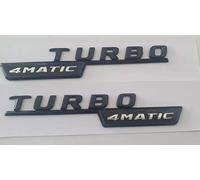 2 Pcs 3D Turbo 4MATIC ABS Car Emblem Badge Car Styling Rear Badge Logo