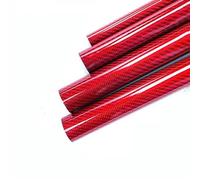 2 PCS 3K Carbon Fiber Tube Colored, Length 500mm, Outer Diameter 8mm, Inner Diameter 6mm,For Drone Frame Quadcopters Red